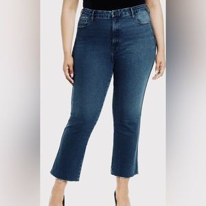 NWT Good American Jeans “Good Curve Straight” size 15 indigo wash